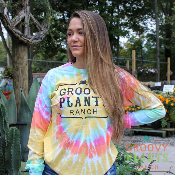 Kids Groovy Tie Dye T-Shirt | Groovy Plants Ranch LLC Youth Small
